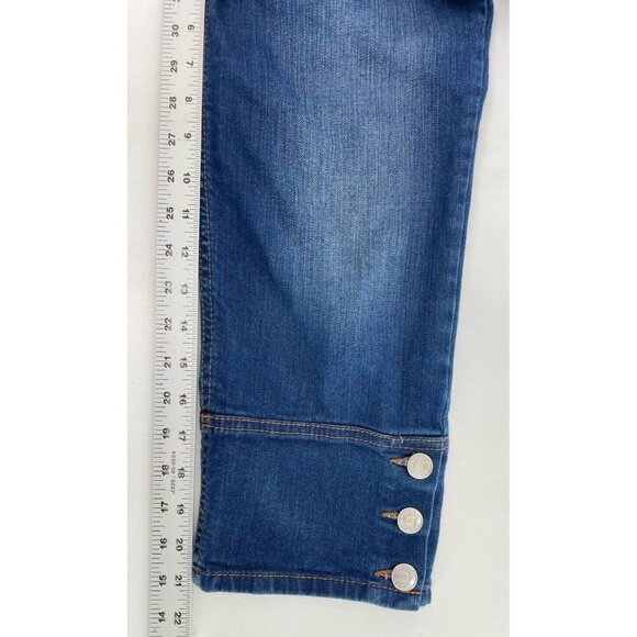 Escada Sport Women’s Denim Cropped Button Accent Jeans Size 38 Made In Italy - Picture 10 of 10